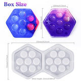 KISREL Dice and Dice Box Resin Molds Silicone, DND Dice and Dice Organizer Epoxy Resin Molds with 7 Standard Stereoscopic Dice Cavities, Silicone KISREL