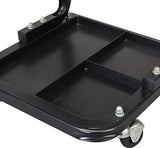 Torin ATR7211 Blackjack Rolling Creeper Garage/Shop Seat: Padded Mechanic Stool with Tool Tray Storage, Black, Large Torin