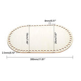 PH PandaHall Wooden Basket Bottom, 11.8 x 7.6 Inch Oval Wooden Base Shaper Blank Crochet Base for Thick Yarn DIY Knitting Basket Weaving Supplies PH PandaHall