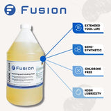 Machining and Grinding Fluid by Fusion Chemical | Cutting Oil for Drilling Metal | Fusion Cool 2269 | Semisynthetic Microemulsion Coolant | Extended Fusion Chemical