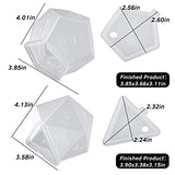 Large Dice Resin Molds, 2 Styles Silicone Dice Mold for Epoxy Resin Casting, Triangle Hexagonal D20 D12 Dice Game Mold with Number, Silicone Resin Wehous
