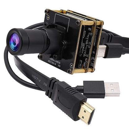 ELP 4K USB HDMI Camera Module Night Vision PC Camera Mini Lightburn Camera for Computer Monitor Simultaneously 2X Digital Zoom USB Security Camera - WoodArtSupply