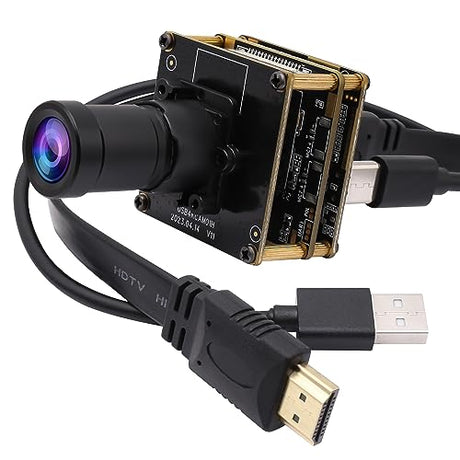 ELP 4K USB HDMI Camera Module Night Vision PC Camera Mini Lightburn Camera for Computer Monitor Simultaneously 2X Digital Zoom USB Security Camera ELP