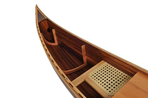 Wooden Boat USA Display Half Canoe 9 Feet Home Décor, One Size, Multi Wooden Boat USA
