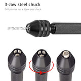 31Pcs Hand Drill Bits Set, SUNJOYCO Precision Pin Vise Rotary Tools with Micro Mini Twist Drill Bits (0.5-3.0mm) for Wood, Jewelry, Plastic, Craft SUNJOYCO