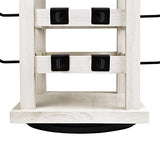 Ikee Design Wood Rotating Jewelry Display Tower With 42 Removabl Hooks,Spinning Earring Card Storage Display Stand for Store, Showcase, Tradeshow and Ikee Design