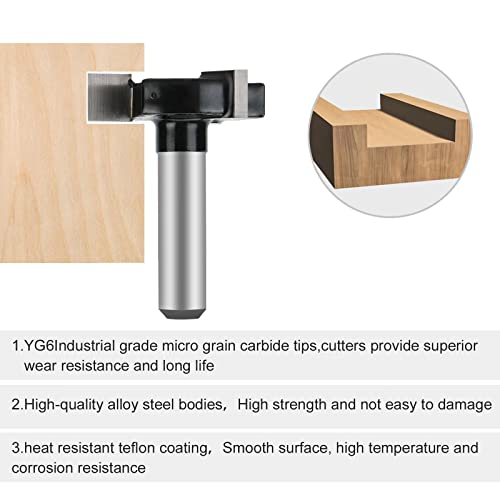 CNC Spoilboard Surfacing Router Bits 1/4 inch Shank 1inch Cutting Diameter Slab Flattening Router Bit Planing Bit Wood Planing Bit Planer Perfectly Yueqing Zhongji