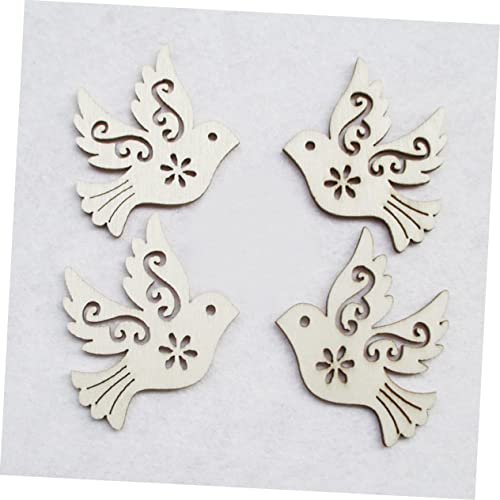 NOLITOY 10pcs House Accessories for Home Embellishments for Crafting Home Decoration Hand Decor Unfinished Wooden Birds Wood Piece Ornament Wooden