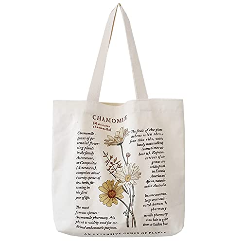 BROADREAM Canvas Tote Bag Aesthetic - Zippered Book Tote Bag with Interior Pocket by Cute Shoulder Tote Bags for Women Shopping & Travel - Best Gift - WoodArtSupply