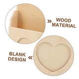 Operitacx 2pcs Love Envelope Box Kids Play Mailbox Unfinished Thank You Cards Holder Wall Magazine Holder Pencil Cup Pot Wall Mounted Mail Holder Operitacx