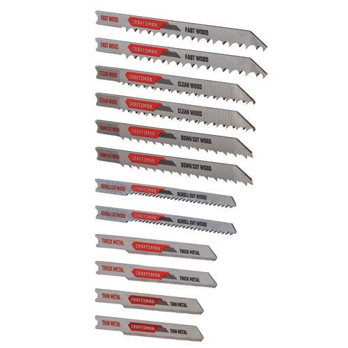 CRAFTSMAN Jigsaw Blades, U-Shank Set, 12-Piece (CMAJ2SET12) Craftsman