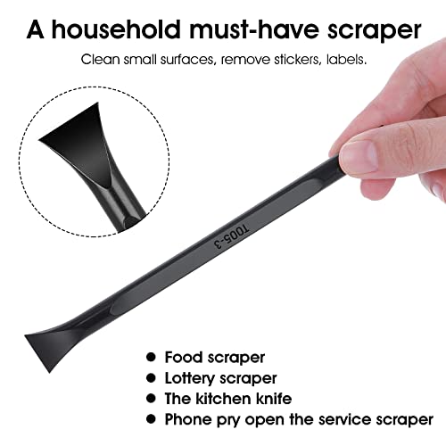 9 Pieces Plastic Scraper Tool Carbon Fiber Multi-Purpose Scraper Scratch Free Cleaning Scraper Tool for Tight Spaces and Gaps, Stickers/Food/Paint - WoodArtSupply