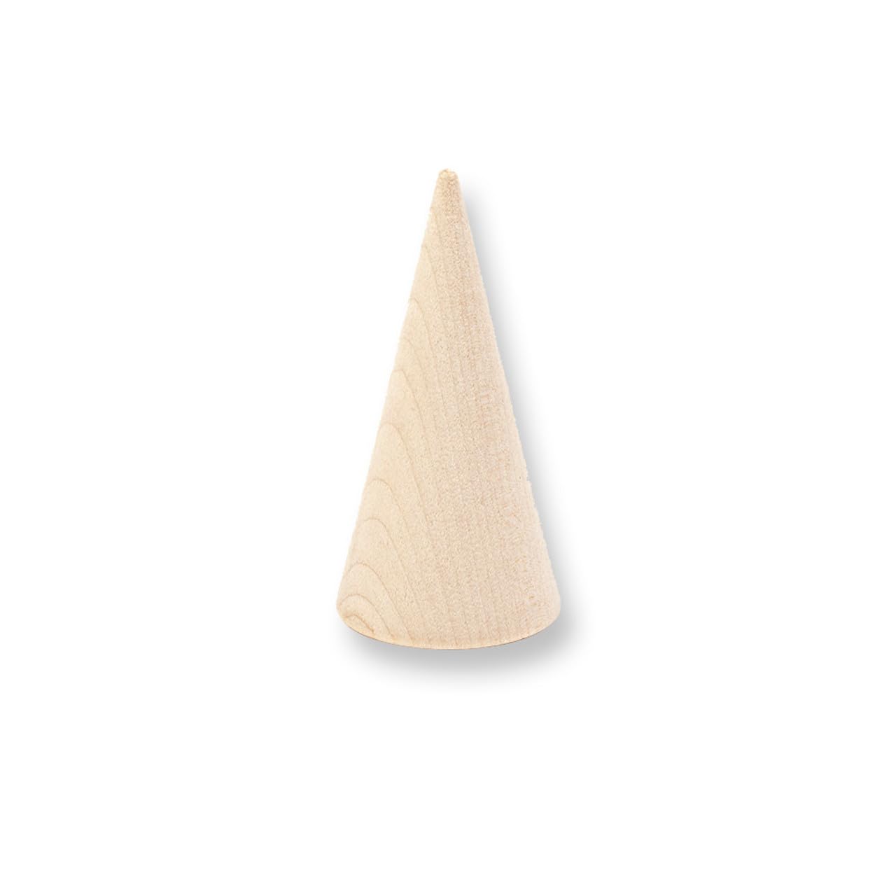 5 Pcs, Solid Wood Cone 1-1/2" Base Diameter X 3" Tall Dimensional Cone Generic