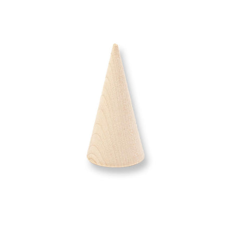5 Pcs, Solid Wood Cone 1-1/2" Base Diameter X 3" Tall Dimensional Cone Generic