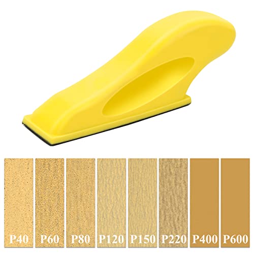 80+1P Mini Detail Sander Kit, AngleKai Micro Sander Set Detail Mini Sander for Small Projects, 8 Micro Detail Sander Paper Anglekai