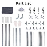 KING BIRD 12' x 20' Oval Pipe Heavy Duty Carport for SUV, Full-Size Truck and Boat, Round Style Anti-Snow Car Canopy Outdoor Boat Shelter with KING BIRD