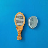 SEWACC Mirror Mosaic Tiles 20pcs Mini Oval Mirrors Craft Mirrors Tiles Women Make Up Mirror Unfinished Mirror Lens Glass Mosaic Tile for DIY Craft SEWACC