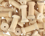 CleverDelights 2 3/4" x 1 1/4" Wood Spools - 5 Pack - Empty Craft Spools CleverDelights