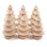 FOMIYES 10pcs Unfinished Mini Christmas Trees for DIY Crafts Wooden Unfinished Miniature Trees Drawing Doll Toy Wooden Peg Doll for Home Decoration FOMIYES