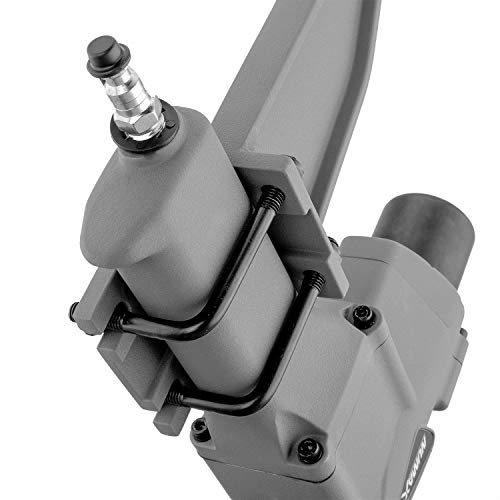 NuMax SFL618 Pneumatic 3-in-1 15.5-Gauge and 16-Gauge 2" Flooring Nailer / Stapler with Flooring Mallet and Interchangeable Base Plates, Grey NuMax