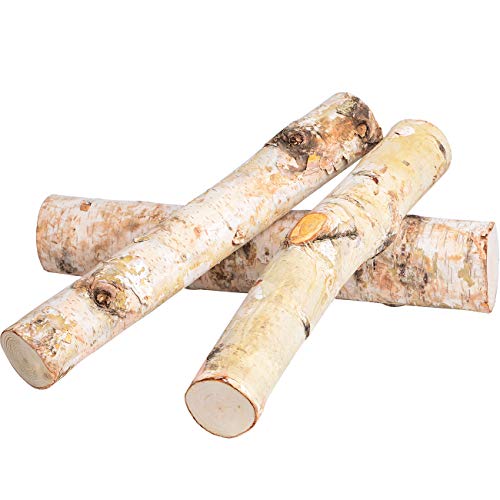 6 Pack Large Birch Logs for Fireplace Unfinished Wood Crafts DIY Home Decorative Burning(Logs:2.4"-3.1" Dia. x 16" Long) - WoodArtSupply