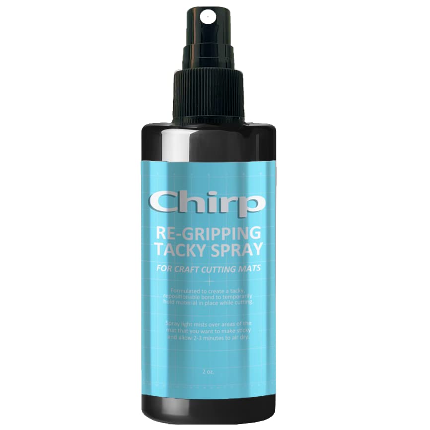 Chirp Tacky Spray for Craft Cutting Mats – Revive The Stickiness on Your mats for Vinyl, Art, Scrapbooking Gridiron Grip