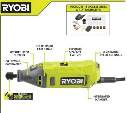 Ryobi 1.2 Amp Rotary Tool - WoodArtSupply