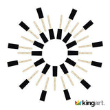 KINGART 241-25 Foam 25 Pc. Value Pack 1" Brush Set, Short Wood Handle, for Oil, Acrylic & Watercolor Paint, Great for Crafts, DIY Home Projects, KINGART