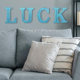 WOODOUNAI 6 Inch Rustic Blue Wood Letters Unfinished Wood Letters for Wall Decorative Blue Retro Standing Letters Sign Board Decoration for Craft woodounai