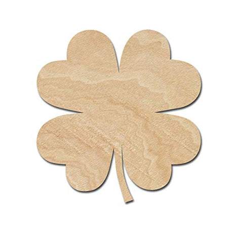 Four Leaf Clover Wood Cutouts for crafts, Laser Cut Wood Shapes 5mm thick Baltic Birch Wood, Multiple Sizes Available Elliefont Styles