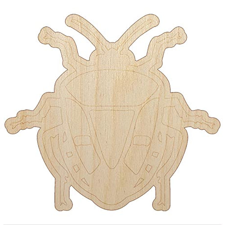 Man Faced Stink Bug Insect Unfinished Wood Shape Piece Cutout for DIY Craft Projects - 1/4 Inch Thick - 4.70 Inch Size Sniggle Sloth
