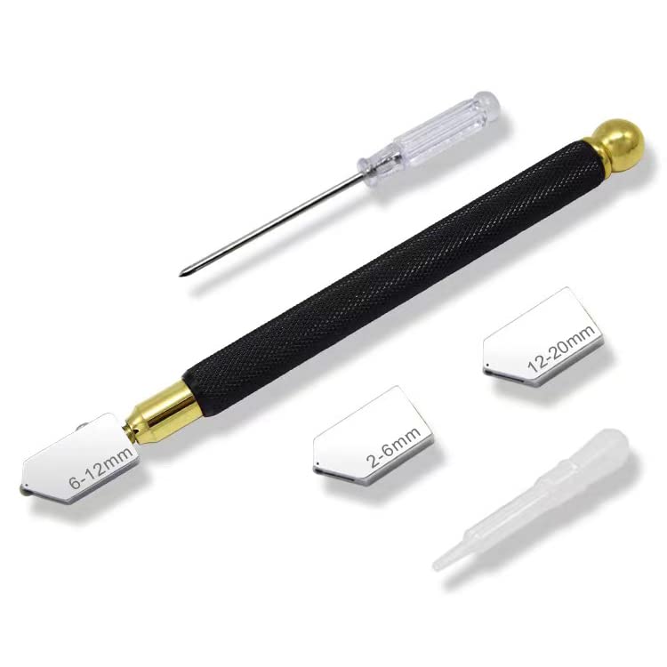 Qovydx 7Pcs Glass Cutting Tools Kit Grozer Plier Stained Glass Cutter Tool Starter Kits Glass Running Pliers Breaking Grozing Pliers Breaker with Qovydx