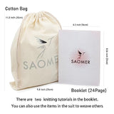 SAOMER 130 Pcs Macrame Kit for Beginners-219 Yards(657 Feet-3mm) 7 Easy Macrame DIY Projects Book-Starter Kit Has SAOMER