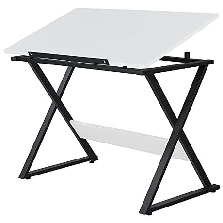 Yaheetech Adjustable Drawing Tables Drafting Desk with P2 Tiltable Tabletop for Reading, Writing,Studying Art Craft Work Station Yaheetech