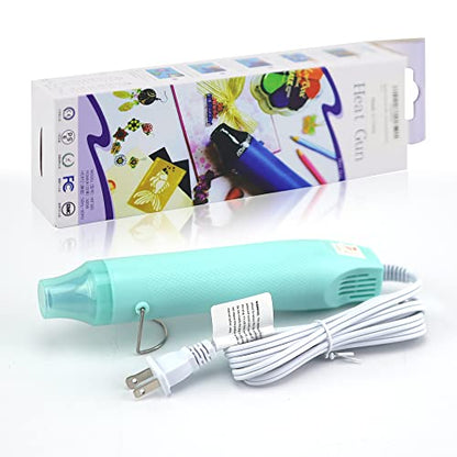 Mini Heat Gun for Crafts, 300W, Ergonomic Lightweight Hot Air Gun, Craft Supplies for Embossing, Acrylic Pouring, and Drying Resin