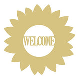 Flower Frame Welcome Cutout Unfinished Wood Shape Door Hanger Welcome Sign Spring Decor MDF Shape Style 1 Diverse Woodworking