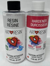ArtResin - Epoxy Resin - Clear - Non-Toxic - 8 oz (4 oz Resin + 4 oz Hardener) (236 ml) ArtResin