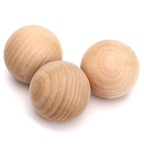 KEILEOHO 20 Pack 2 Inches Wooden Round Ball, Natural Unfinished Wooden Balls, Smooth Durable Wood Balls for Crafts and DIY Projects - WoodArtSupply