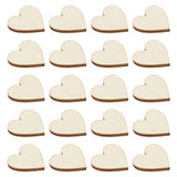 MAGICLULU 100pcs 20mm Unfinished Wood Heart Slices Mini Wood Heart Cutouts Blank Wooden Hearts Shapes Ornaments for DIY Craft MAGICLULU