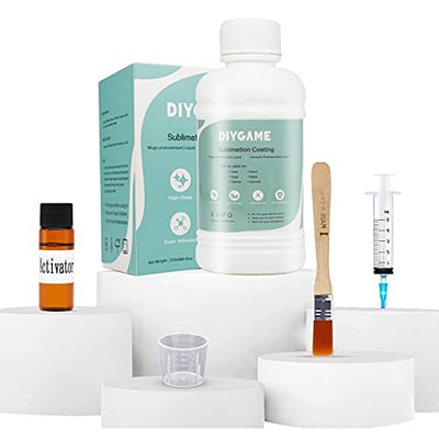 SLANZVAL 250ml Sublimation Coating for Ceramics, Mugs, Phones case, Metal, Wood, Glass, Leather, Tumbler, All Hard Surfaces Sublimation Spray with