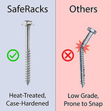 SafeRacks Overhead Garage Storage Rack - Heavy Duty Racks for Garage with 250 lb Capacity, Easy Garage Shelving, Adjustable Storage Rack, Ceiling SafeRacks