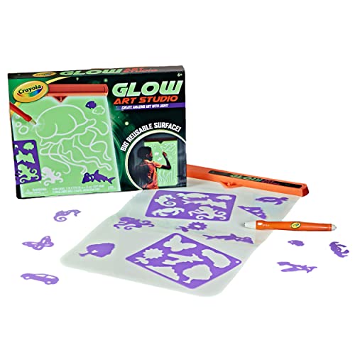 Crayola Glow Art Studio, Glow in the Dark Toys, Kids Gifts for Girls and Boys, Ages 6, 7, 8, 9 - WoodArtSupply