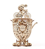 UGEARS Automaton Cyclist 3D Puzzle - Self-Assembly 3D Wooden Puzzles Idea Classic Tour De France Cup Bicycle Wood Model Kit - Creative 3D Puzzles for UGEARS