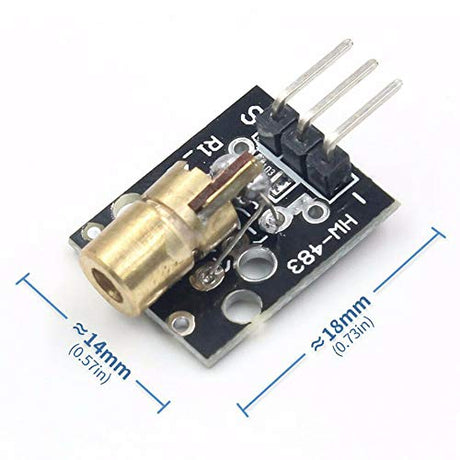 Acxico 2Sets Laser Sensor Module For Arduino AVR(KY-008 Laser Transmitter +Laser Receiver Sensor Module Non-modulator Tube) Acxico
