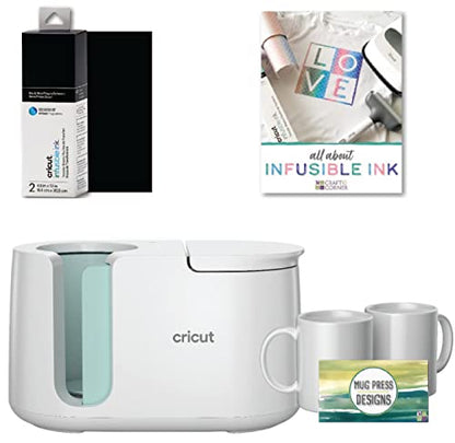 Cricut Mug Heat Press Infusible Ink Machine Bundle for Sublimation Transfer Blank Coffee Tea Mugs for DIY Custom Personalized Christmas Birthday Gift - WoodArtSupply