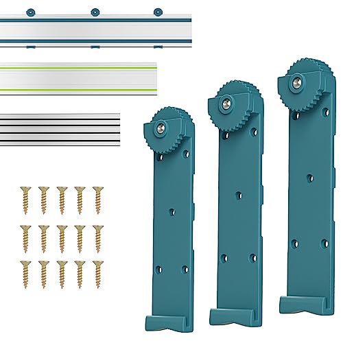 Track Rack For Makita/Festool,Track Saw Guide Rail Holder For DeWalt Guide Rail-3 Pack Set - WoodArtSupply