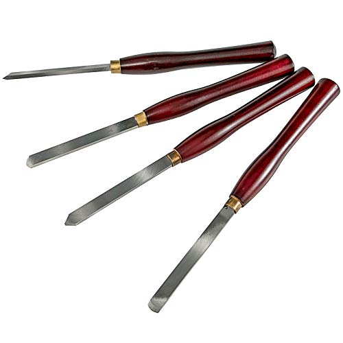 Mophorn Woodworking Lathe Chisel Set 8 Piece Set Lathe Chisel HSS Steel Blades Wood Turning Tools Wooden Case for Storage for Wood Carving Root - WoodArtSupply