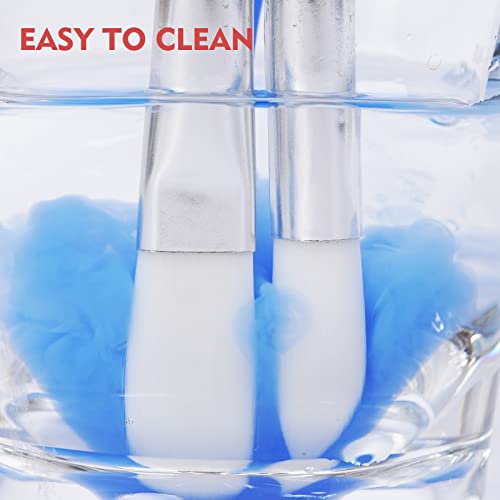 CONDA Paint Brushes Set of 24 Different Shapes Professional Painting Brushes for Oil, Acrylic Canvas and Watercolor Painting (White) conda