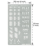 Aleks Melnyk No.421 Metal Stencil, Elder Futhark and Ogham Runes, Ancient Alphabet, Sigil Magic Alphabet Stencil 1 PC, Letter Template for Wood Aleks Melnyk