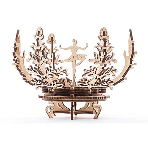 UGEARS Mechanical Flower 3D Wooden Puzzle - Unique Model Kits for Teens and Adults UGEARS